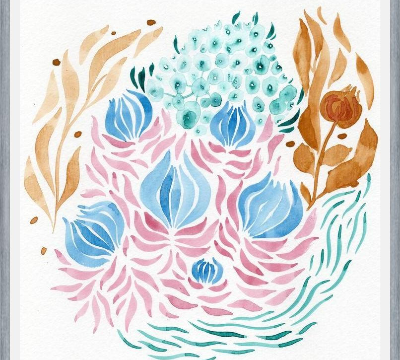 Cuadro Circulo de flores