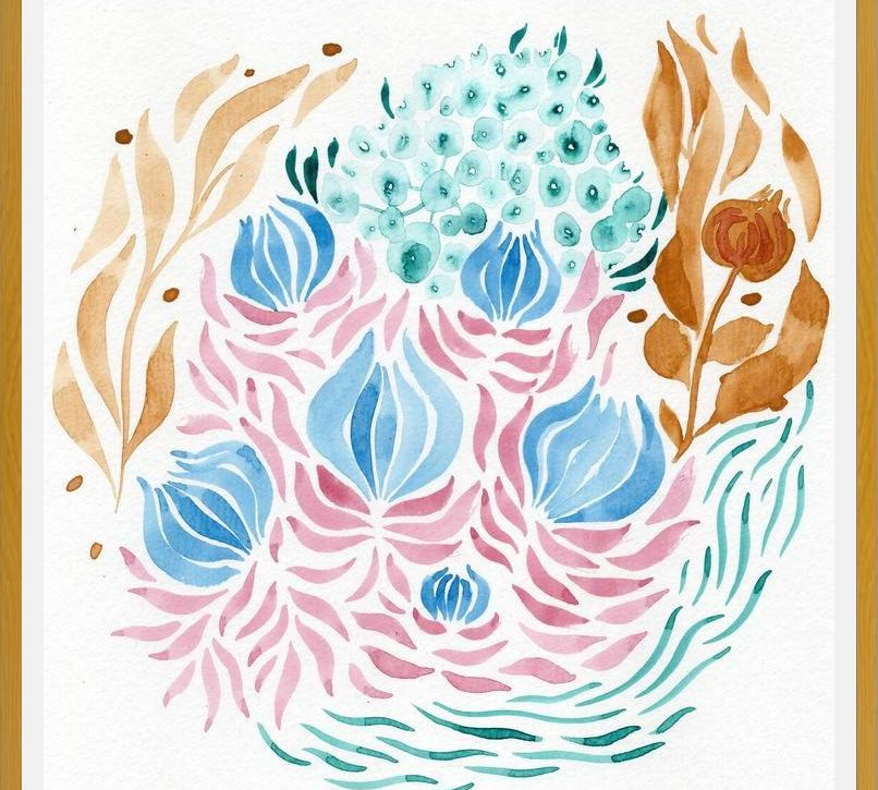 Cuadro Circulo de flores