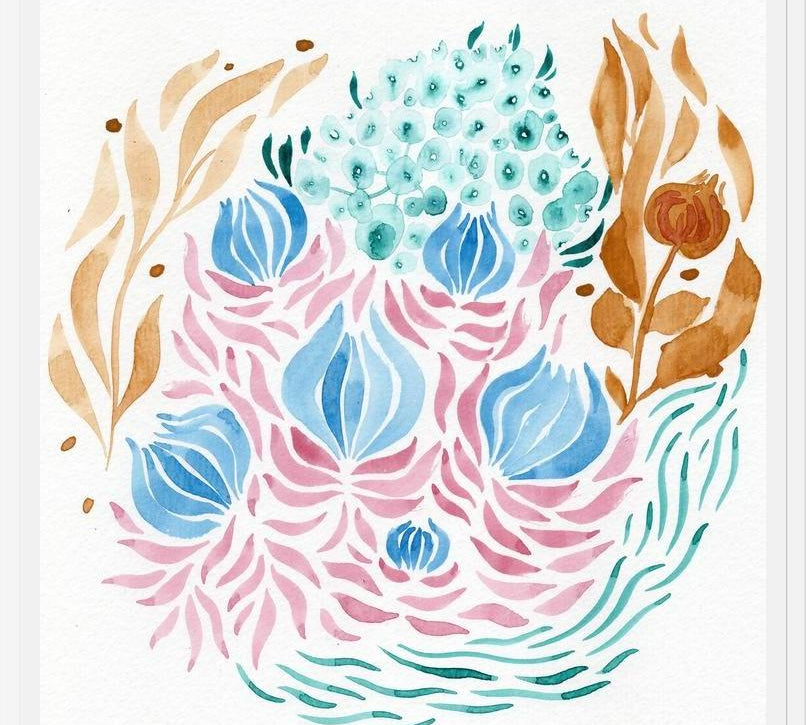 Cuadro Circulo de flores