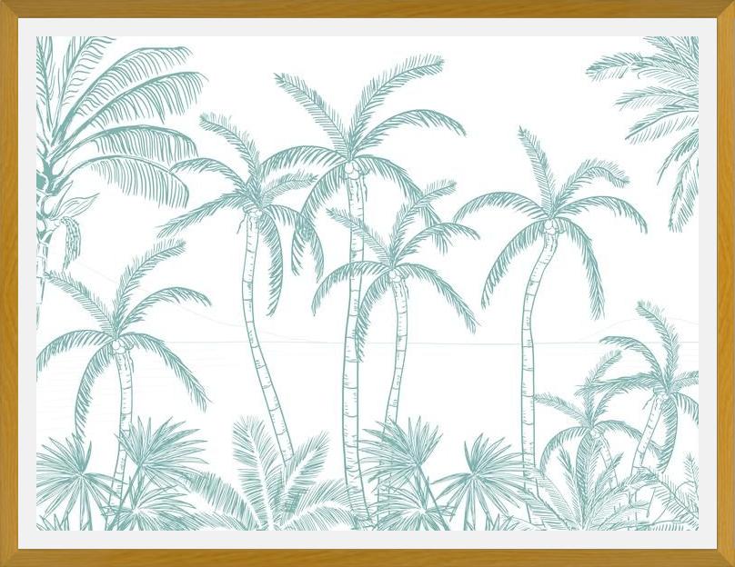 Cuadro Palmeras aqua