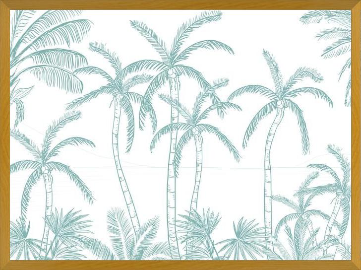 Cuadro Palmeras aqua