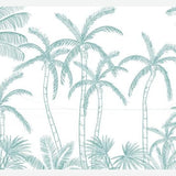 Cuadro Palmeras aqua