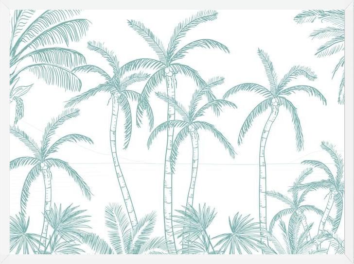 Cuadro Palmeras aqua