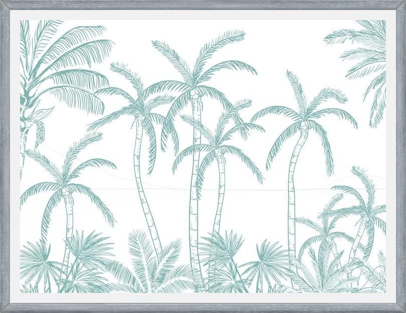 Cuadro Palmeras aqua