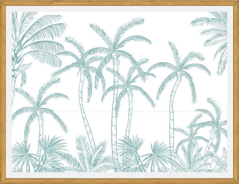 Cuadro Palmeras aqua