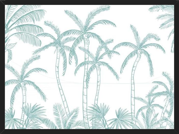 Cuadro Palmeras aqua