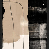 Cuadro Abstracto Beige Blanco y Negro II
