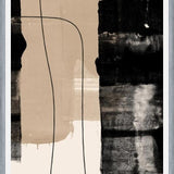 Cuadro Abstracto Beige Blanco y Negro II