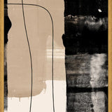 Cuadro Abstracto Beige Blanco y Negro II