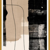 Cuadro Abstracto Beige Blanco y Negro II