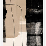 Cuadro Abstracto Beige Blanco y Negro II
