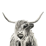 Canvas Highland cow watercolor