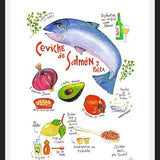 Cuadro Receta Ceviche Salmón
