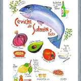 Cuadro Receta Ceviche Salmón
