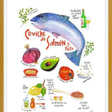 Cuadro Receta Ceviche Salmón