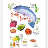 Cuadro Receta Ceviche Salmón