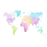 Canvas Bright colors world map