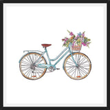 Cuadro Bicicleta con flores