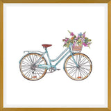 Cuadro Bicicleta con flores