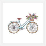 Cuadro Bicicleta con flores