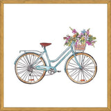 Cuadro Bicicleta con flores