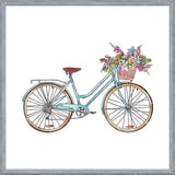 Cuadro Bicicleta con flores