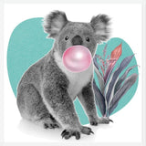 Cuadro Koala comiendo chicle