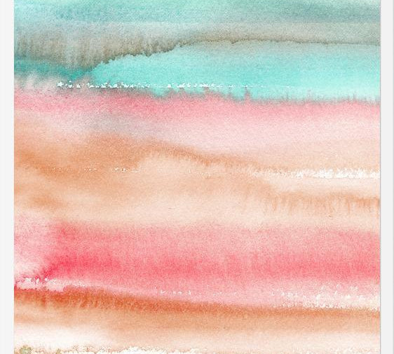 Cuadro Watercolor Gradient Red Green