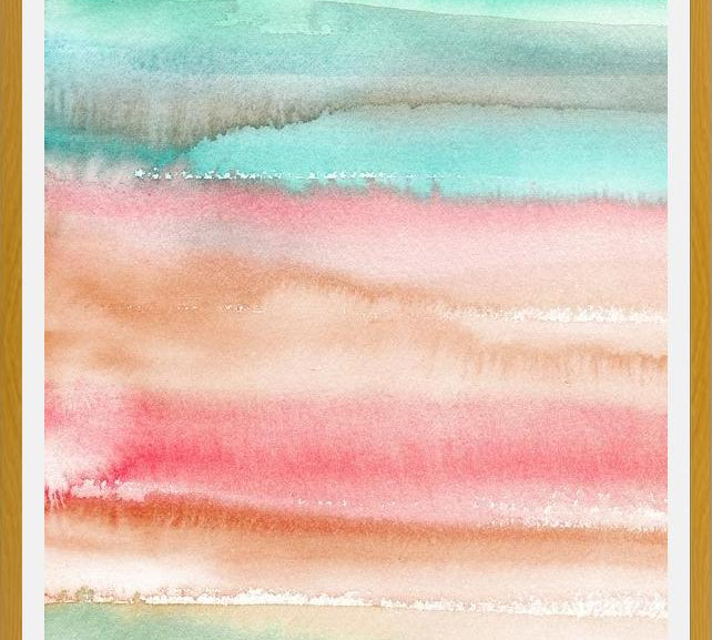Cuadro Watercolor Gradient Red Green