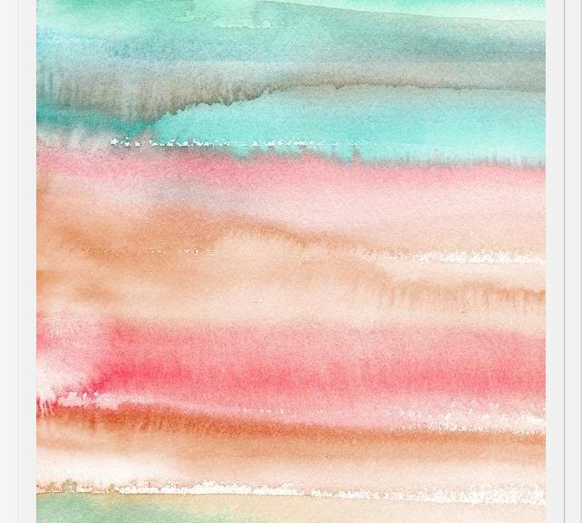 Cuadro Watercolor Gradient Red Green