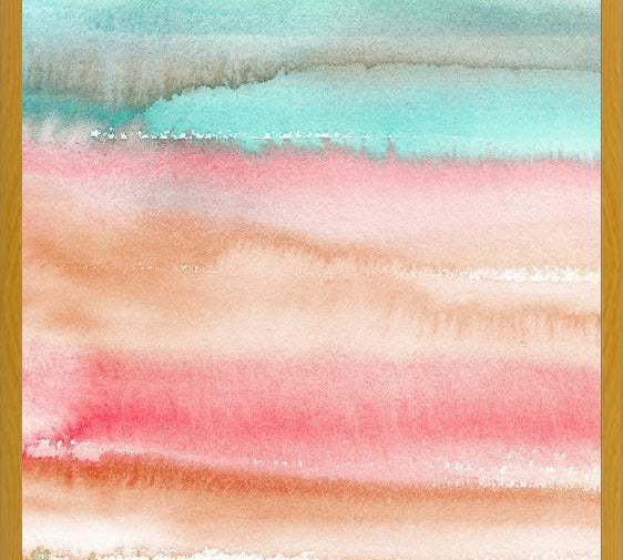 Cuadro Watercolor Gradient Red Green