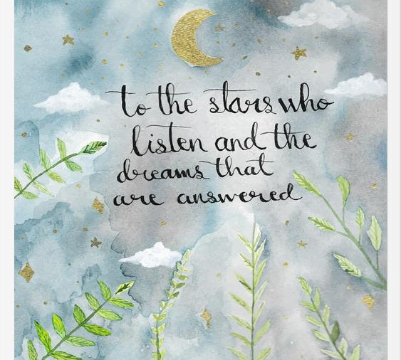 Cuadro Stars who listen moon illustration