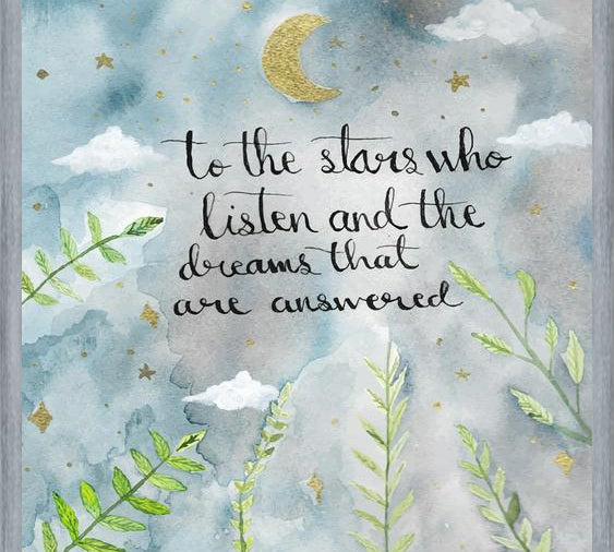 Cuadro Stars who listen moon illustration
