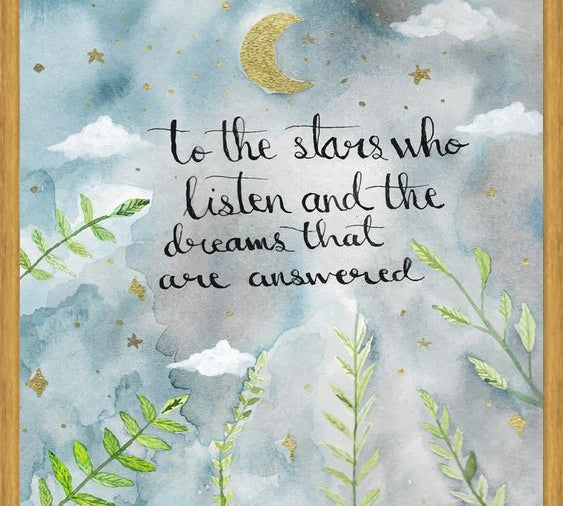 Cuadro Stars who listen moon illustration