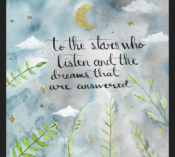 Cuadro Stars who listen moon illustration