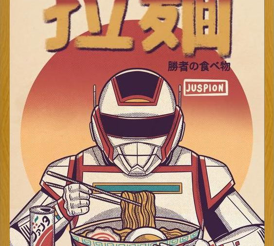 Cuadro Juspion Eating Ramen