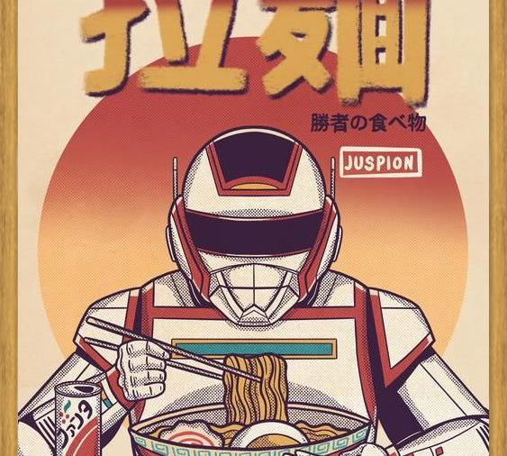 Cuadro Juspion Eating Ramen