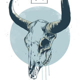 Canvas Bull skull