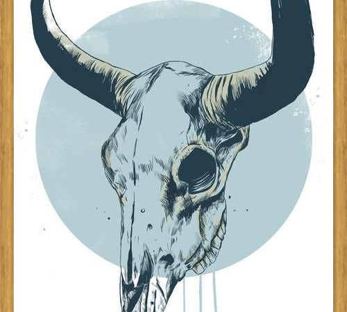 Cuadro Bull skull