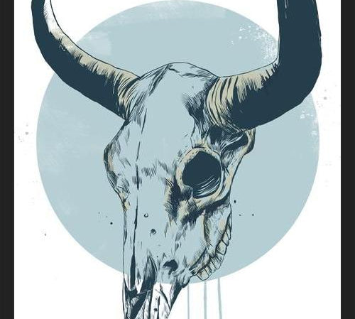 Cuadro Bull skull