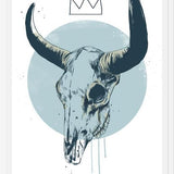 Cuadro Bull skull