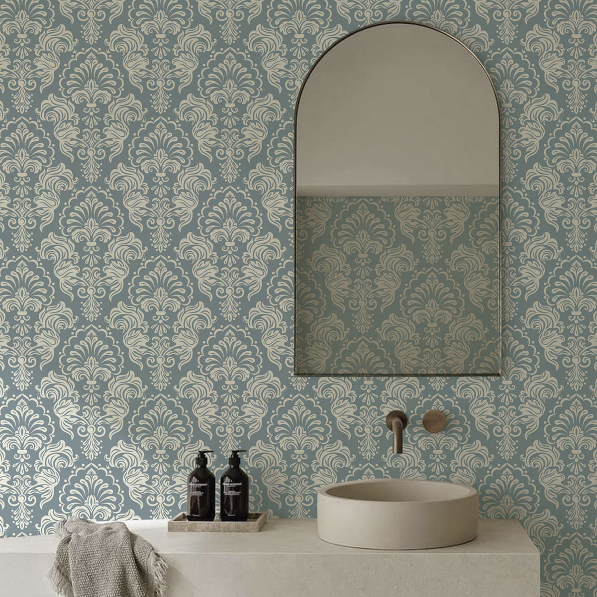 Papel Mural Blue Damask