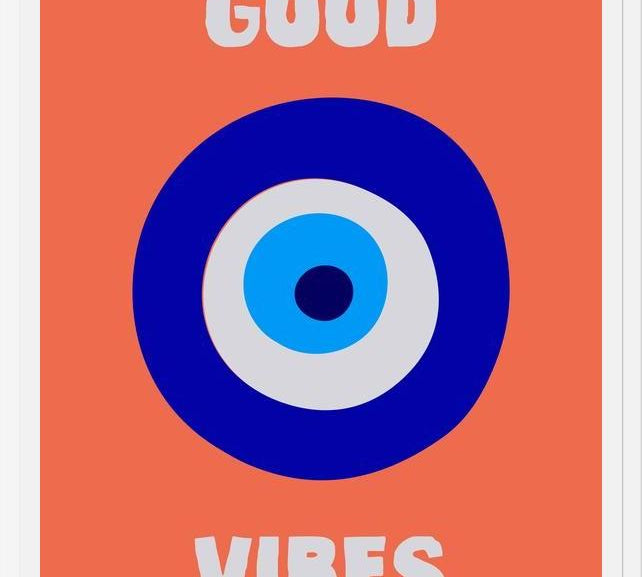 Cuadro Good Vibes Ojo Griego