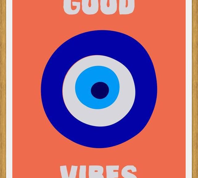 Cuadro Good Vibes Ojo Griego