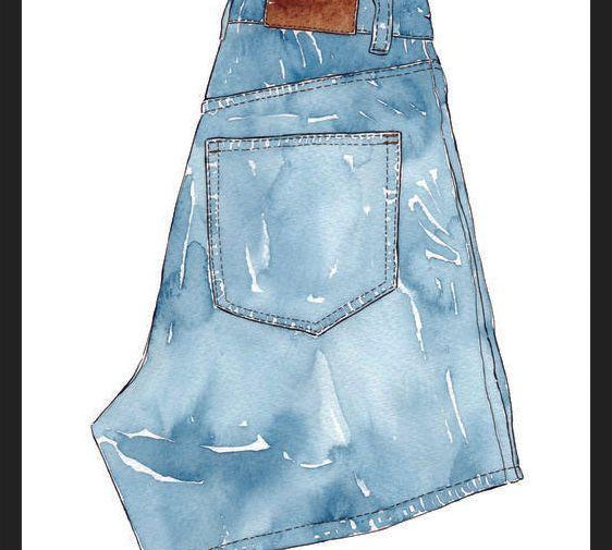 Cuadro Blue Denim Jean Shorts