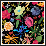 Cuadro Rare Botanical Flowers Black