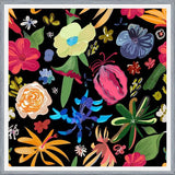 Cuadro Rare Botanical Flowers Black