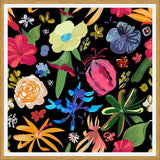 Cuadro Rare Botanical Flowers Black