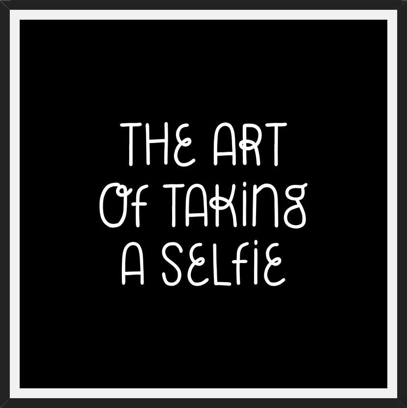 Cuadro The art of taking a Selfie Black