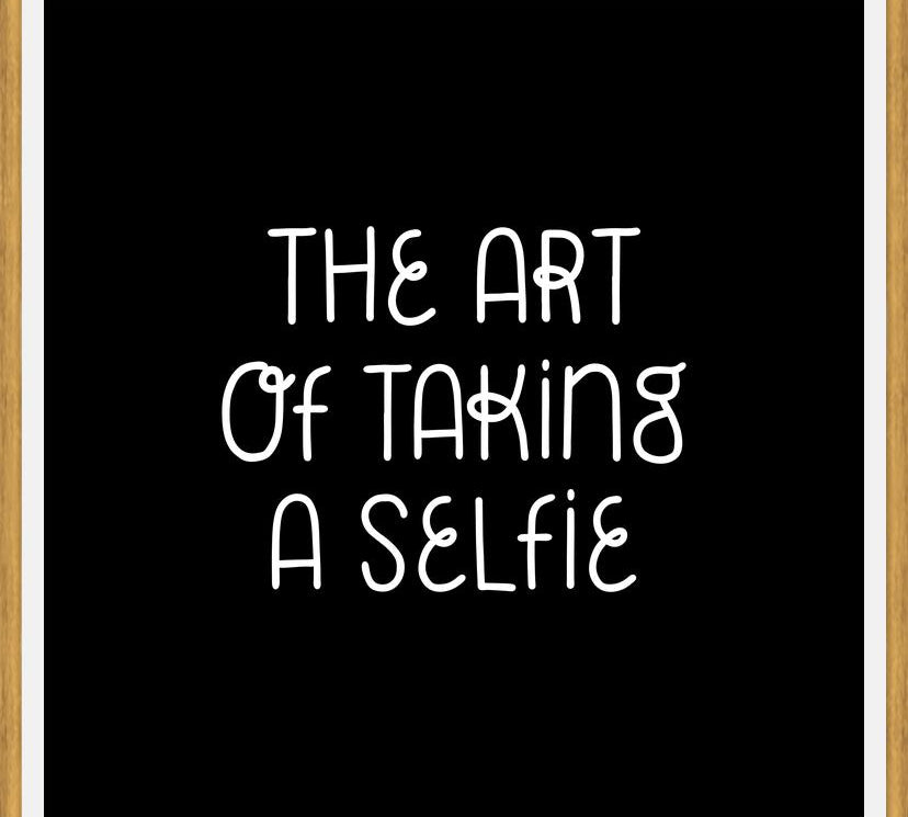 Cuadro The art of taking a Selfie Black